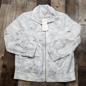 Womens Chicos Zenergy size O (4/6) Camo Mix Full Zip Windbreaker Jacket